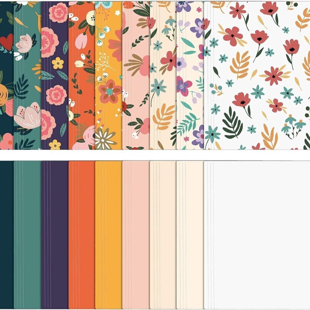 Floral File Folders 18 Pack Letter Size Cute Org